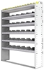 24-5372-6 Square back bin separator combo shelf unit 58.5"Wide x 13.5"Deep x 72"High with 6 shelves