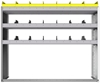 24-5548-3 Square back bin separator combo shelf unit 58.5"Wide x 15.5"Deep x 48"High with 3 shelves