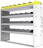 24-5548-4 Square back bin separator combo shelf unit 58.5"Wide x 15.5"Deep x 48"High with 4 shelves