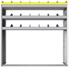 24-5558-3 Square back bin separator combo shelf unit 58.5"Wide x 15.5"Deep x 58"High with 3 shelves