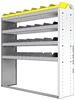 24-5558-4 Square back bin separator combo shelf unit 58.5"Wide x 15.5"Deep x 58"High with 4 shelves
