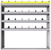 24-5558-4 Square back bin separator combo shelf unit 58.5"Wide x 15.5"Deep x 58"High with 4 shelves