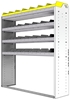 24-5563-4 Square back bin separator combo shelf unit 58.5"Wide x 15.5"Deep x 63"High with 4 shelves