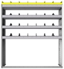 24-5563-4 Square back bin separator combo shelf unit 58.5"Wide x 15.5"Deep x 63"High with 4 shelves