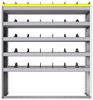 24-5563-5 Square back bin separator combo shelf unit 58.5"Wide x 15.5"Deep x 63"High with 5 shelves