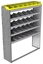 24-5572-5 Square back bin separator combo shelf unit 58.5"Wide x 15.5"Deep x 72"High with 5 shelves