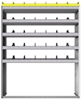 24-5572-5 Square back bin separator combo shelf unit 58.5"Wide x 15.5"Deep x 72"High with 5 shelves