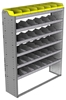 24-5572-6 Square back bin separator combo shelf unit 58.5"Wide x 15.5"Deep x 72"High with 6 shelves