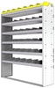 24-5572-6 Square back bin separator combo shelf unit 58.5"Wide x 15.5"Deep x 72"High with 6 shelves