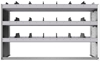 24-5836-3 Square back bin separator combo shelf unit 58.5"Wide x 18.5"Deep x 36"High with 3 shelves