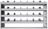 24-5836-4 Square back bin separator combo shelf unit 58.5"Wide x 18.5"Deep x 36"High with 4 shelves