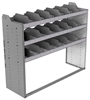 24-5848-3 Square back bin separator combo shelf unit 58.5"Wide x 18.5"Deep x 48"High with 3 shelves