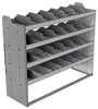 24-5848-4 Square back bin separator combo shelf unit 58.5"Wide x 18.5"Deep x 48"High with 4 shelves