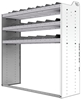 24-5858-3 Square back bin separator combo shelf unit 58.5"Wide x 18.5"Deep x 58"High with 3 shelves