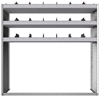 24-5858-3 Square back bin separator combo shelf unit 58.5"Wide x 18.5"Deep x 58"High with 3 shelves