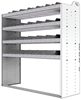 24-5858-4 Square back bin separator combo shelf unit 58.5"Wide x 18.5"Deep x 58"High with 4 shelves