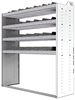 24-5863-4 Square back bin separator combo shelf unit 58.5"Wide x 18.5"Deep x 63"High with 4 shelves