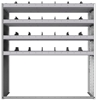24-5863-4 Square back bin separator combo shelf unit 58.5"Wide x 18.5"Deep x 63"High with 4 shelves