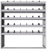 24-5863-5 Square back bin separator combo shelf unit 58.5"Wide x 18.5"Deep x 63"High with 5 shelves