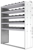 24-5872-5 Square back bin separator combo shelf unit 58.5"Wide x 18.5"Deep x 72"High with 5 shelves