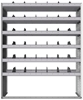 24-5872-6 Square back bin separator combo shelf unit 58.5"Wide x 18.5"Deep x 72"High with 6 shelves