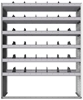 24-5872-6 Square back bin separator combo shelf unit 58.5"Wide x 18.5"Deep x 72"High with 6 shelves