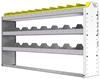 24-6136-3 Square back bin separator combo shelf unit 67"Wide x 11.5"Deep x 36"High with 3 shelves