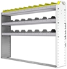 24-6148-3 Square back bin separator combo shelf unit 67"Wide x 11.5"Deep x 48"High with 3 shelves