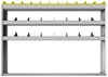 24-6148-3 Square back bin separator combo shelf unit 67"Wide x 11.5"Deep x 48"High with 3 shelves