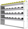 24-6148-4 Square back bin separator combo shelf unit 67"Wide x 11.5"Deep x 48"High with 4 shelves