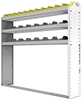 24-6158-3 Square back bin separator combo shelf unit 67"Wide x 11.5"Deep x 58"High with 3 shelves