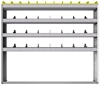24-6158-4 Square back bin separator combo shelf unit 67"Wide x 11.5"Deep x 58"High with 4 shelves