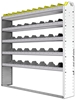 24-6163-5 Square back bin separator combo shelf unit 67"Wide x 11.5"Deep x 63"High with 5 shelves