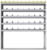 24-6172-5 Square back bin separator combo shelf unit 67"Wide x 11.5"Deep x 72"High with 5 shelves