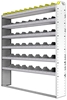 24-6172-6 Square back bin separator combo shelf unit 67"Wide x 11.5"Deep x 72"High with 6 shelves