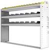 24-6348-3 Square back bin separator combo shelf unit 67"Wide x 13.5"Deep x 48"High with 3 shelves