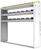 24-6358-3 Square back bin separator combo shelf unit 67"Wide x 13.5"Deep x 58"High with 3 shelves