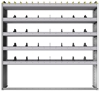 24-6363-5 Square back bin separator combo shelf unit 67"Wide x 13.5"Deep x 63"High with 5 shelves