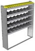 24-6372-5 Square back bin separator combo shelf unit 67"Wide x 13.5"Deep x 72"High with 5 shelves