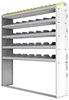 24-6372-5 Square back bin separator combo shelf unit 67"Wide x 13.5"Deep x 72"High with 5 shelves