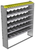24-6372-6 Square back bin separator combo shelf unit 67"Wide x 13.5"Deep x 72"High with 6 shelves
