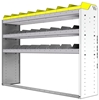 24-6548-3 Square back bin separator combo shelf unit 67"Wide x 15.5"Deep x 48"High with 3 shelves