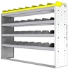 24-6548-4 Square back bin separator combo shelf unit 67"Wide x 15.5"Deep x 48"High with 4 shelves