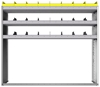 24-6558-3 Square back bin separator combo shelf unit 67"Wide x 15.5"Deep x 58"High with 3 shelves