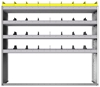 24-6558-4 Square back bin separator combo shelf unit 67"Wide x 15.5"Deep x 58"High with 4 shelves
