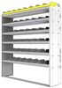 24-6572-6 Square back bin separator combo shelf unit 67"Wide x 15.5"Deep x 72"High with 6 shelves