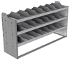 24-6836-3 Square back bin separator combo shelf unit 67"Wide x 18.5"Deep x 36"High with 3 shelves