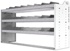 24-6836-3 Square back bin separator combo shelf unit 67"Wide x 18.5"Deep x 36"High with 3 shelves
