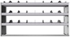 24-6836-3 Square back bin separator combo shelf unit 67"Wide x 18.5"Deep x 36"High with 3 shelves