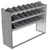 24-6848-3 Square back bin separator combo shelf unit 67"Wide x 18.5"Deep x 48"High with 3 shelves